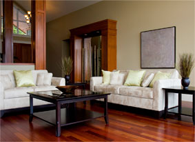 Living room with Hardwood Flooring