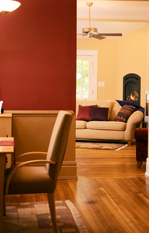 Waltnut Flooring in office and Livingroom